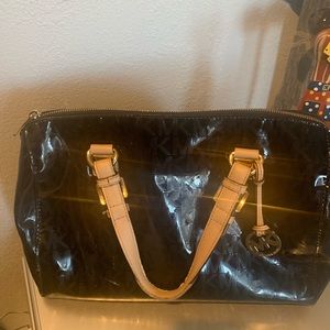 Micheal Kors Grayson Black Monogram Satchel bag